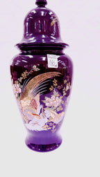 Vază din Porțelan cu Capac – Ø19 × 46 cm