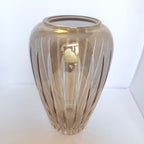 Vază Cristal 24% PbO Gri Transparent – Ø13 × 20 cm