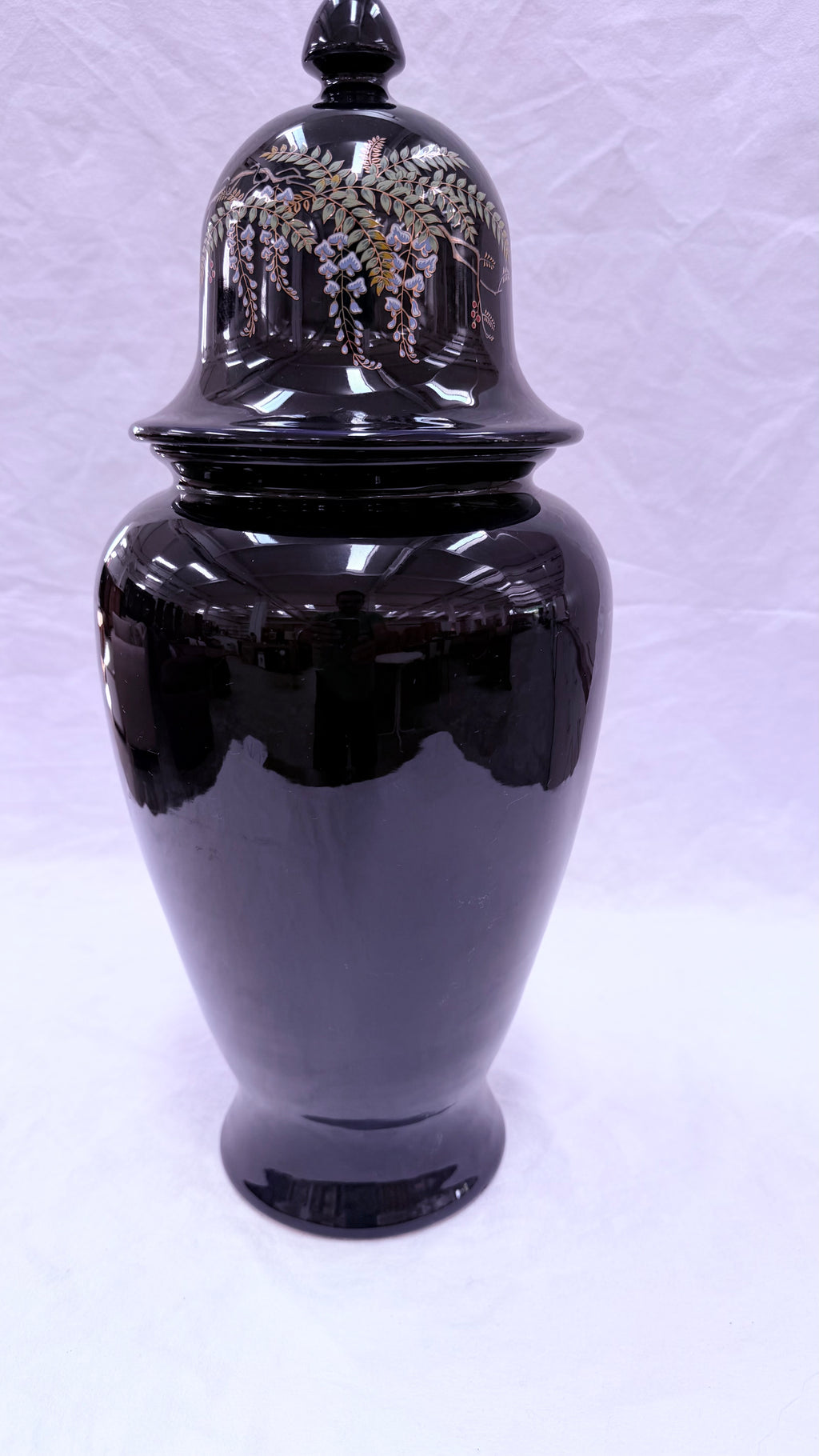 Vază din Porțelan cu Capac – Ø19 × 46 cm