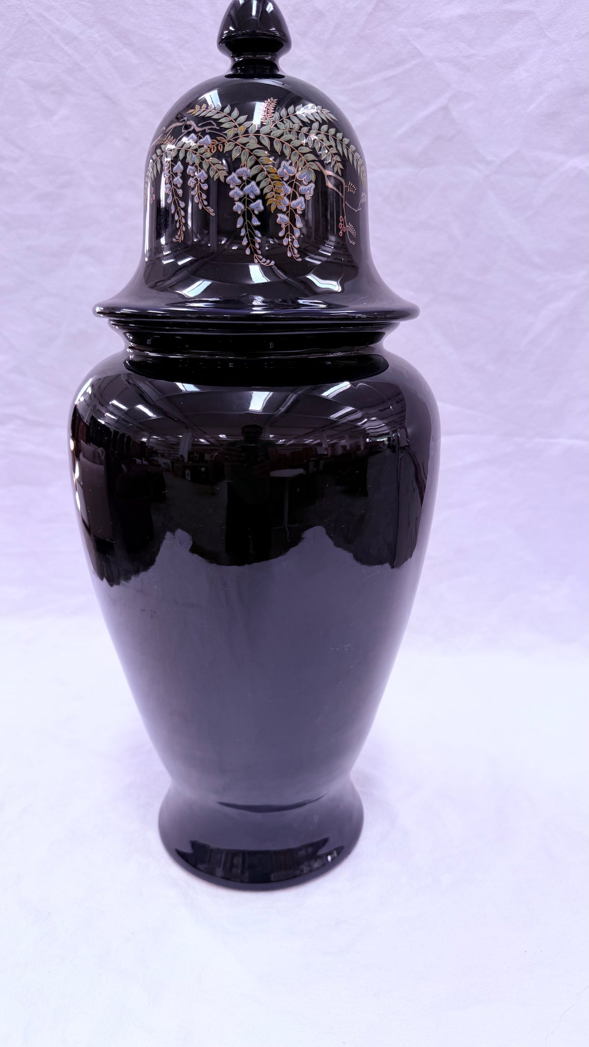 Vază din Porțelan cu Capac – Ø19 × 46 cm