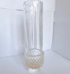 Vază Cristal 24% PbO Transparentă – Ø7 × 23 cm