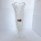 Vază Cristal 24% PbO Transparentă – Ø10 × 26 cm