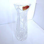 Vază Cristal 24% PbO Transparentă – Ø7 × 18 cm