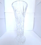 Vază Cristal 24% PbO Transparentă – Ø11 × 24,5 cm