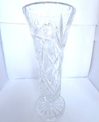 Vază Cristal 24% PbO Transparentă – Ø11 × 24,5 cm
