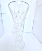 Vază Cristal 24% PbO Transparentă – Ø11 × 24,5 cm