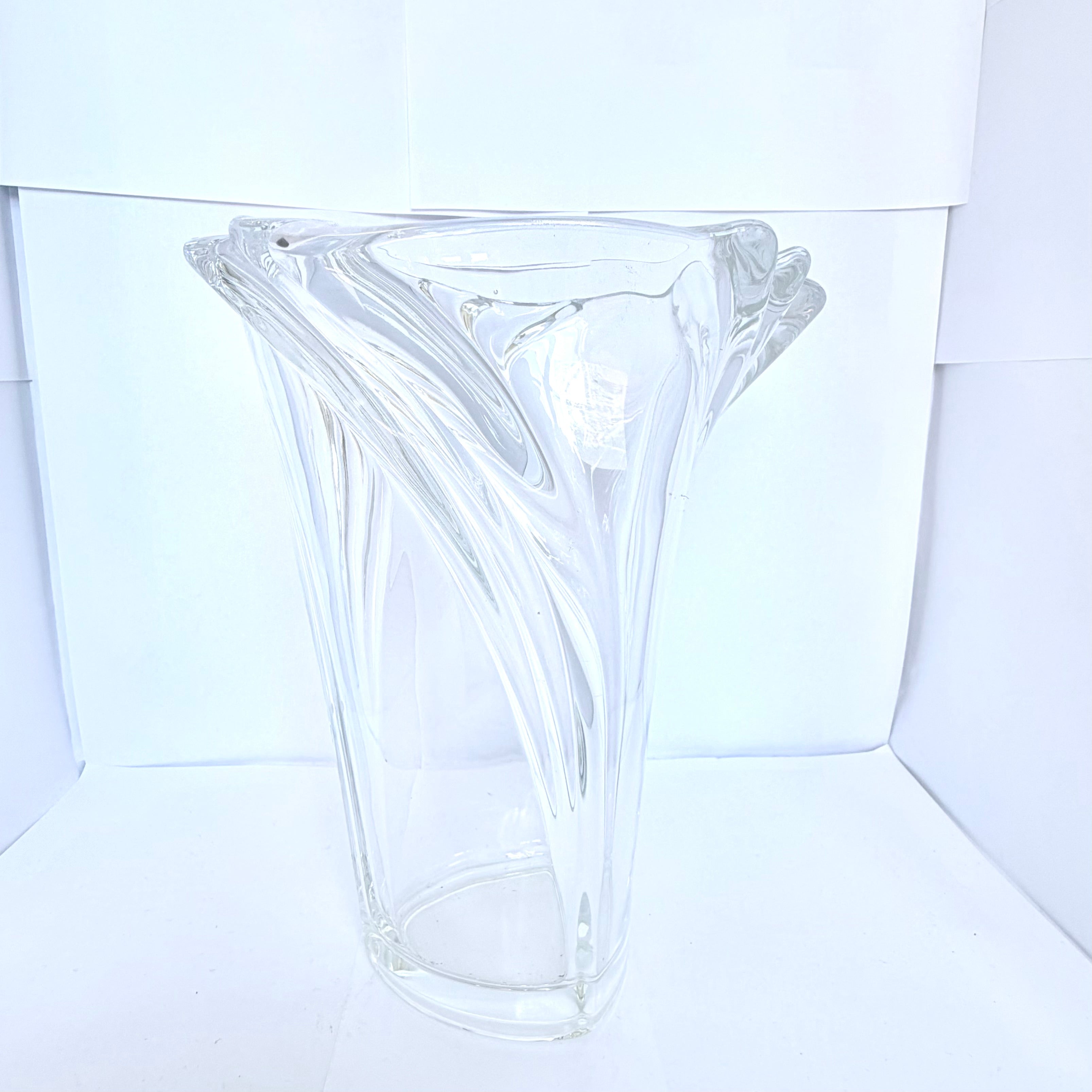 Vază din Semicristal Transparentă – Ø17 × 20 cm