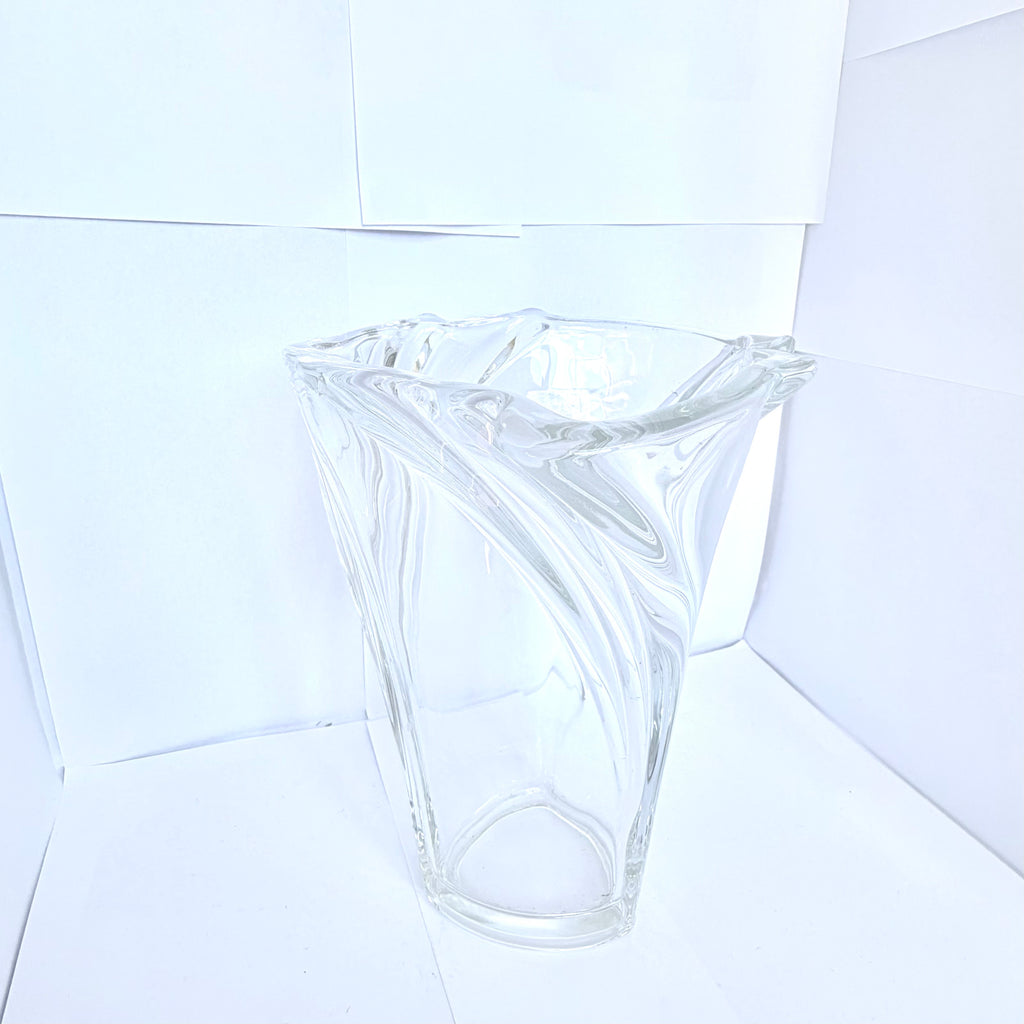 Vază din Semicristal Transparentă – Ø17 × 20 cm
