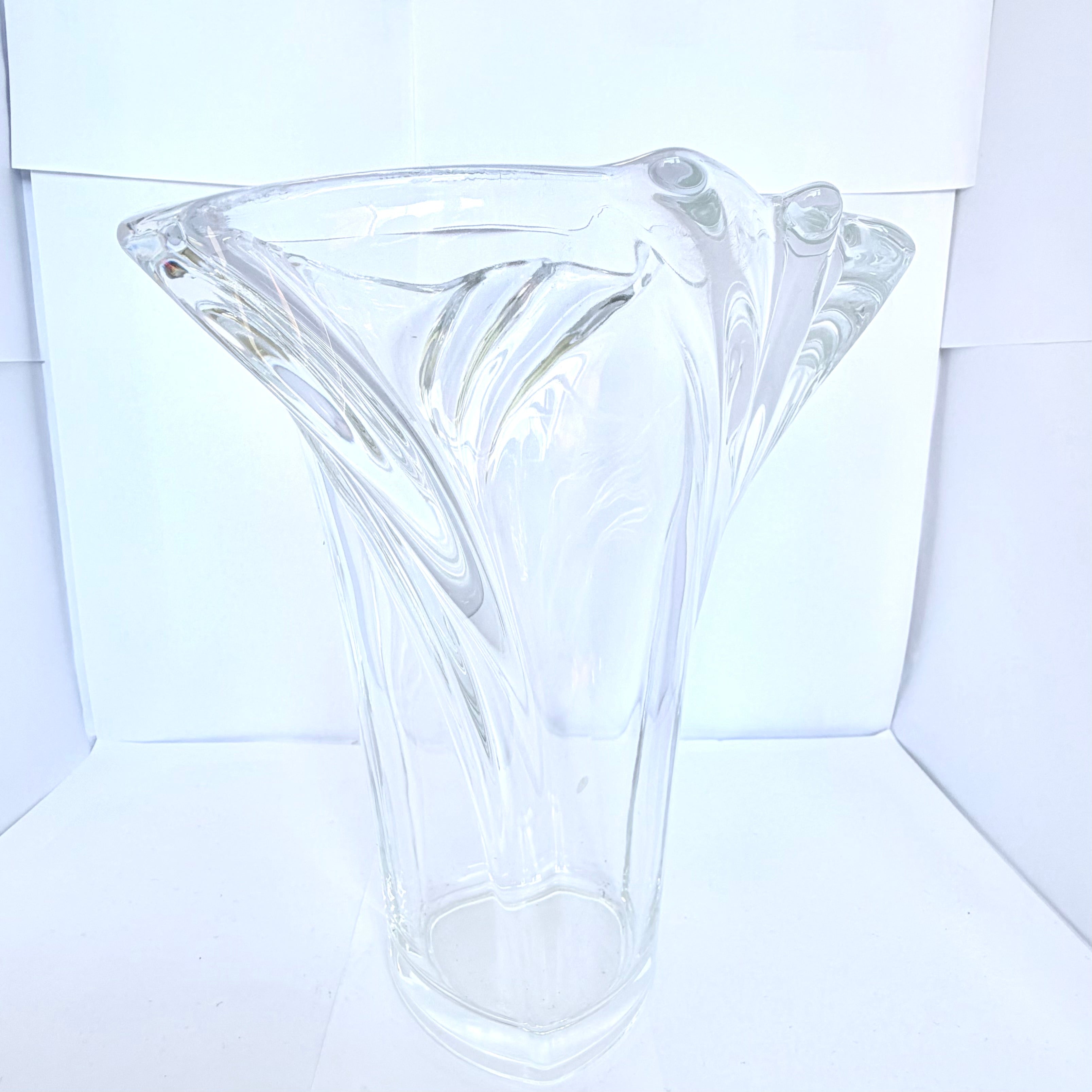 Vază din Semicristal Transparentă – Ø17 × 20 cm