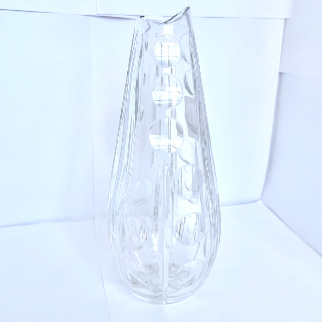 Vază Cristal 24% PbO Transparentă – Ø9 × 23 cm