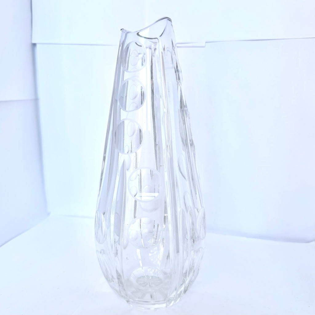 Vază Cristal 24% PbO Transparentă – Ø9 × 23 cm