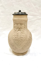 Halbă din Ceramică cu Capac, Lucrată Manual – Ø14 × 22 cm