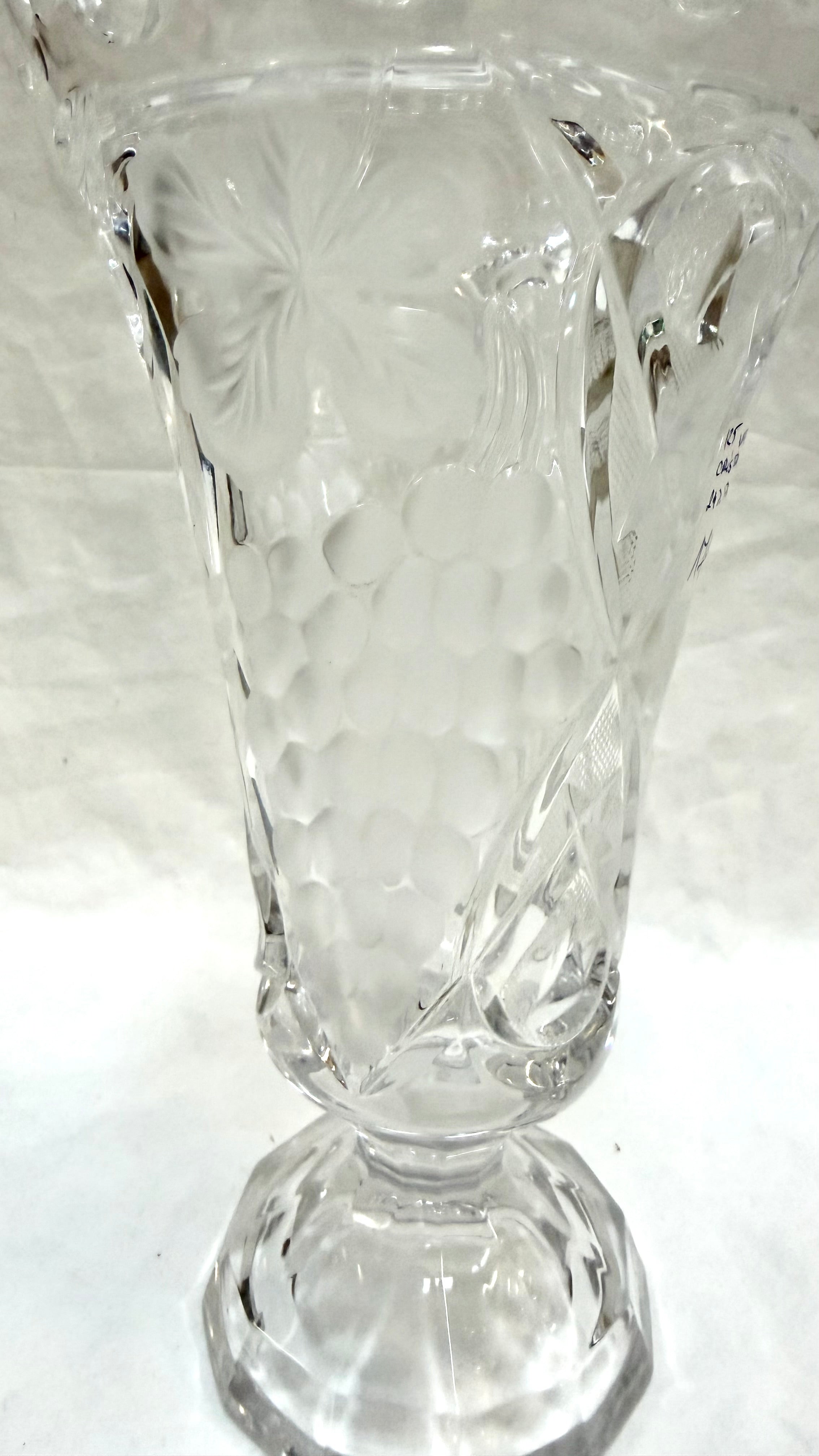 Vază din Cristal 24% PbO – Ø17 × 28,5 cm