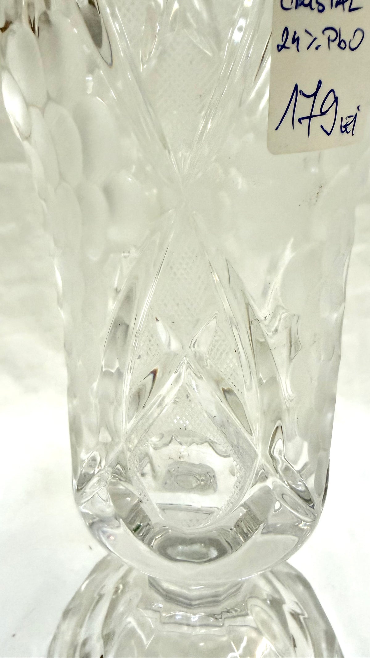 Vază din Cristal 24% PbO – Ø17 × 28,5 cm