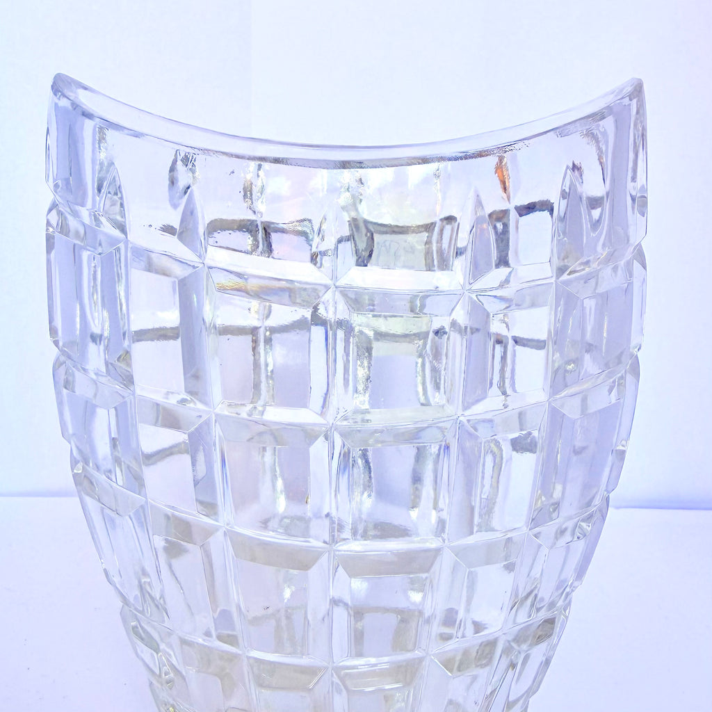 Vază din Cristal 24% PbO Transparentă – 11,5 x 7 x 15,5cm