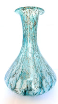 Vază din Sticlă Murano Bleu cu Inserții – Ø19 × 26 cm