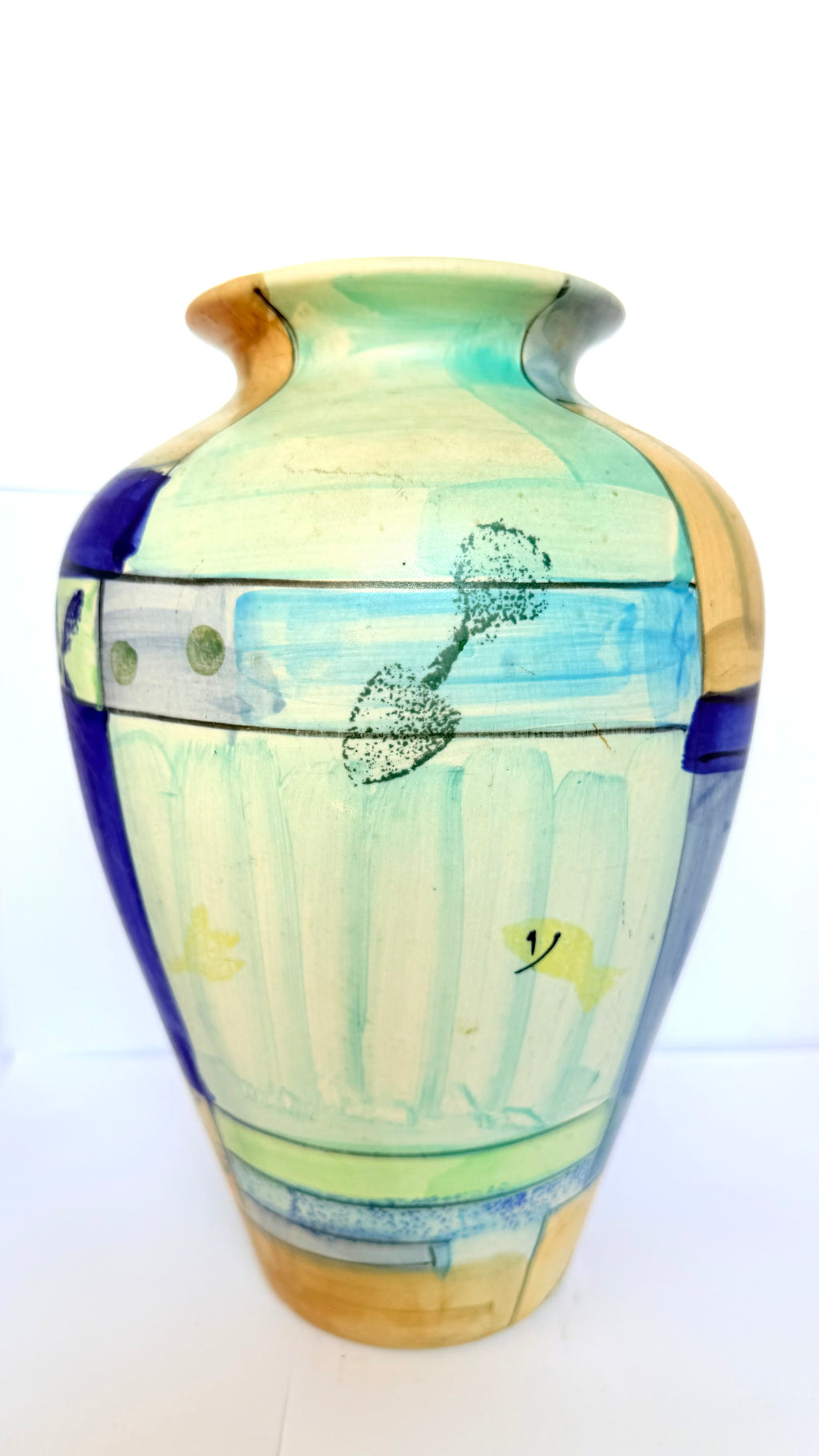 Vază din Ceramică cu Imprimeu Multicolor – Ø20 × 27 cm