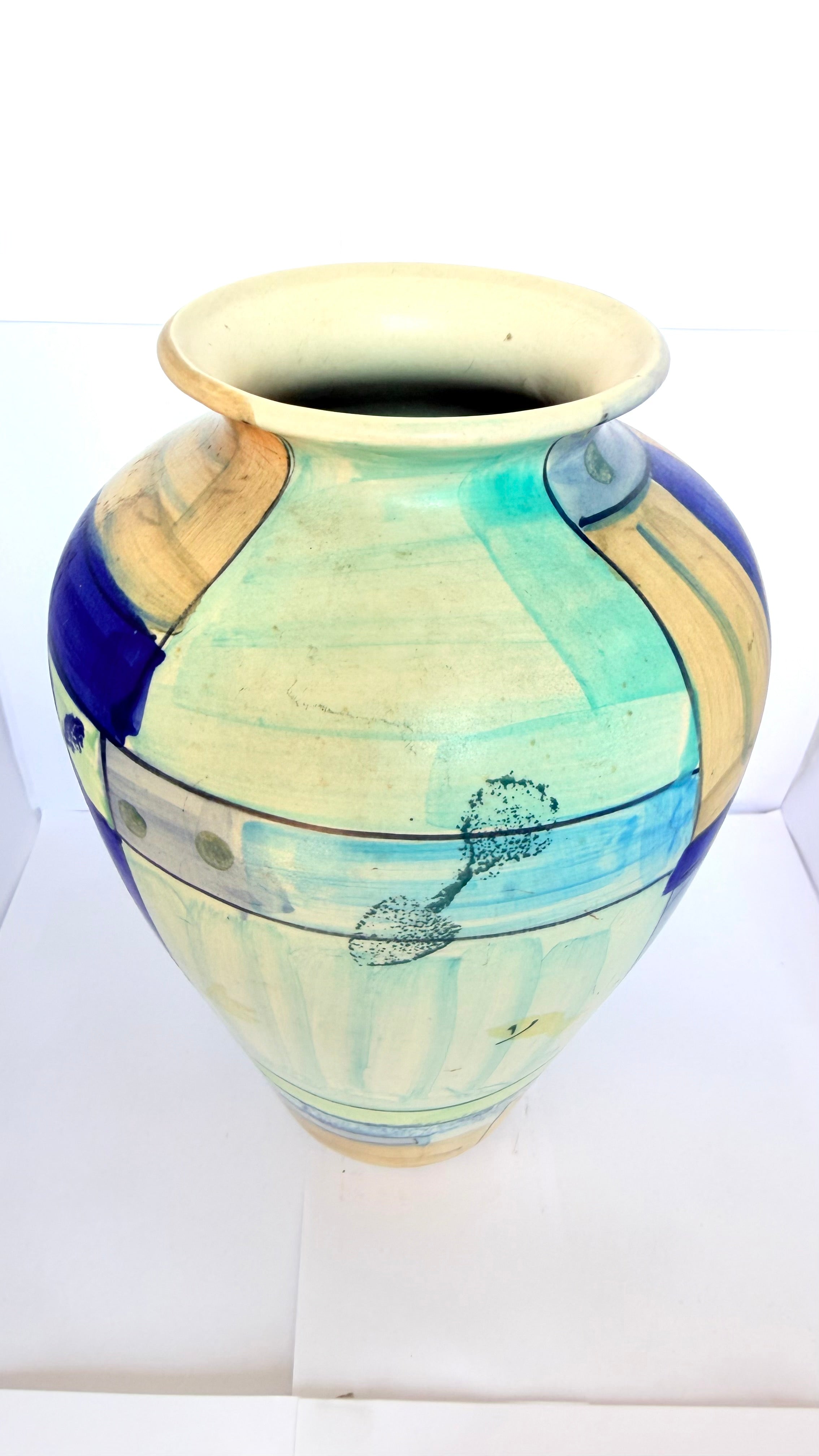 Vază din Ceramică cu Imprimeu Multicolor – Ø20 × 27 cm