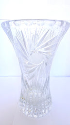 Vază din Cristal Transparent – Ø14 × 20,5 cm