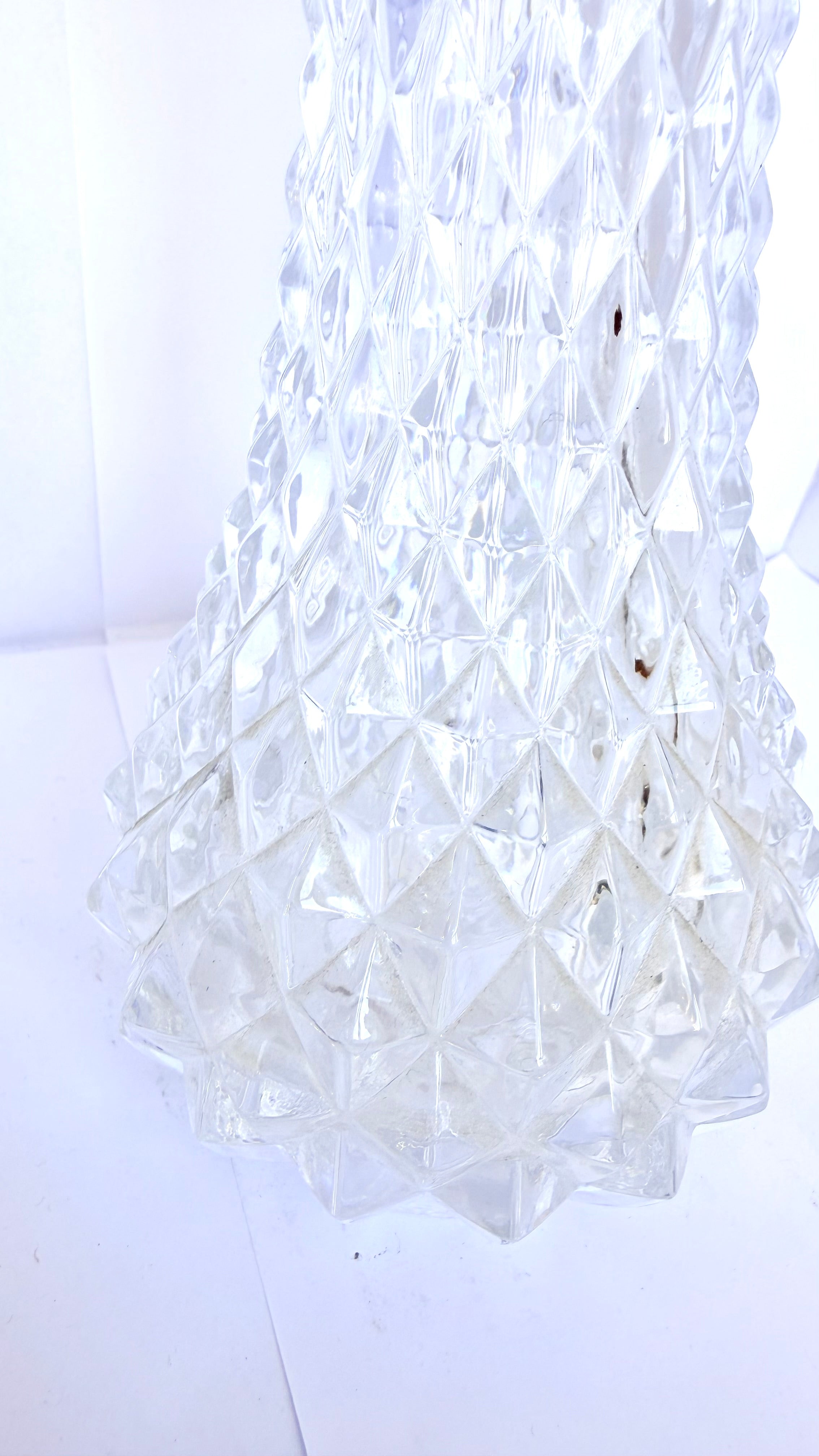 Vază Cristal 24% PbO cu Foiță de Aur – Ø11 × 24 cm