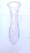 Vază Cristal 24% PbO Transparentă – Ø7,5 × 27 cm
