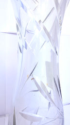 Vază Cristal 24% PbO Transparentă – Ø7,5 × 27 cm