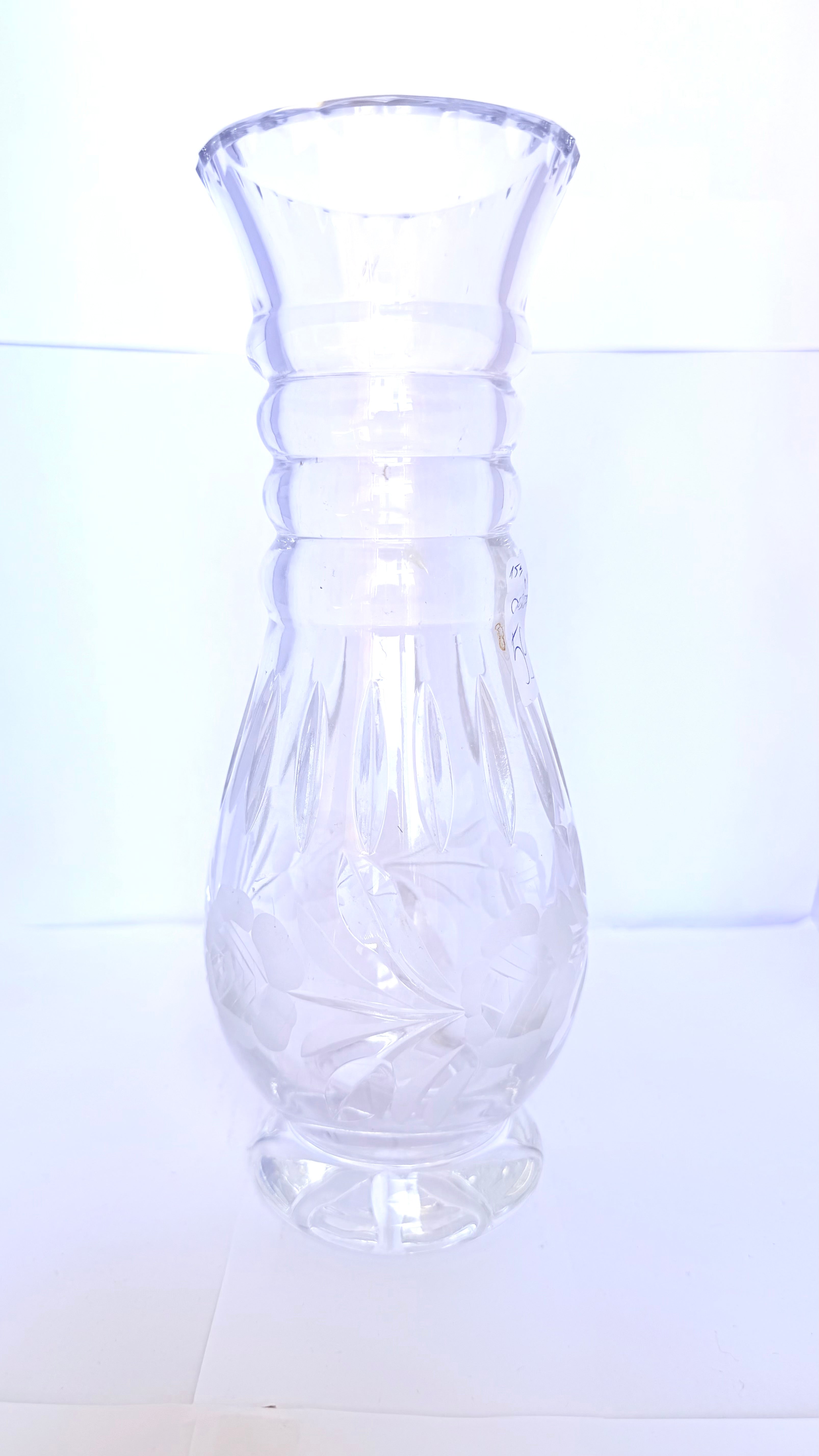 Vază din Cristal 24% PbO – Ø10 × 25,5 cm