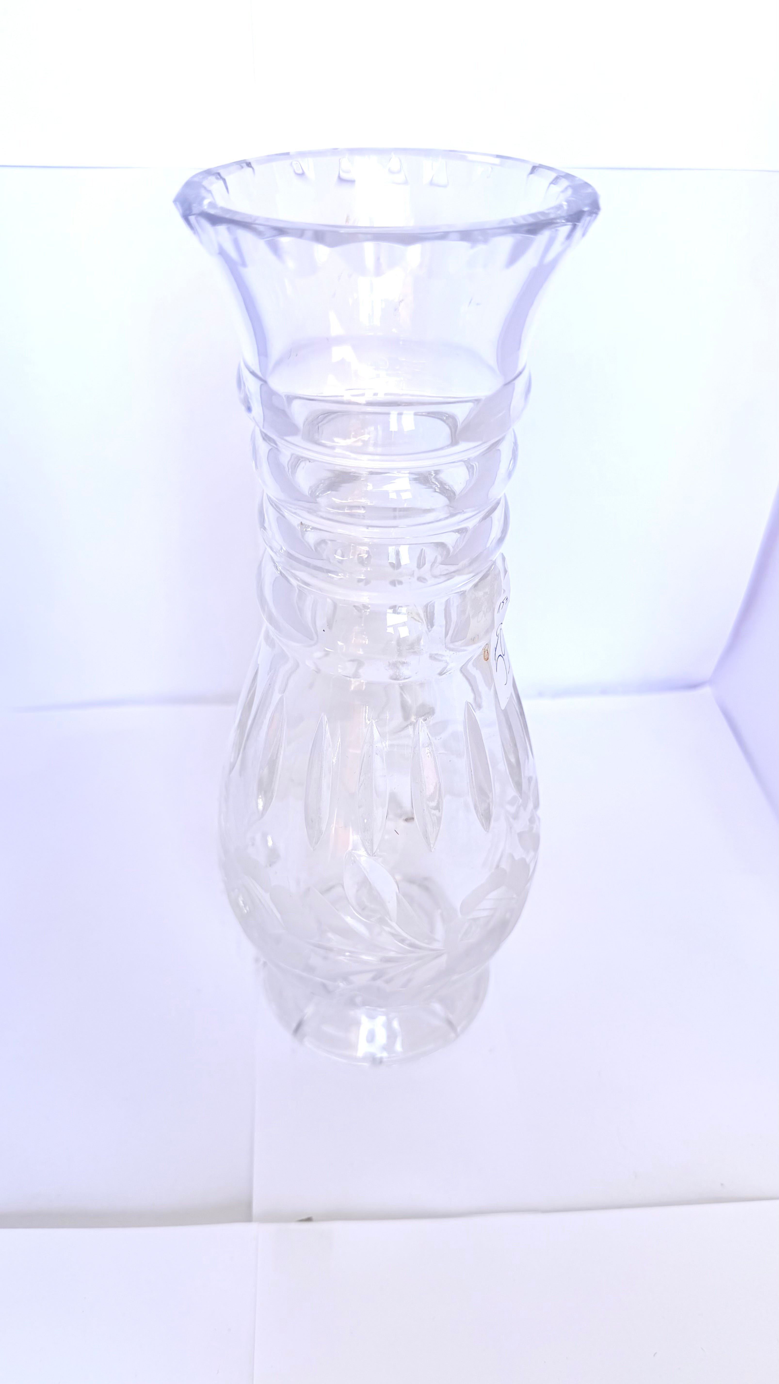 Vază din Cristal 24% PbO – Ø10 × 25,5 cm