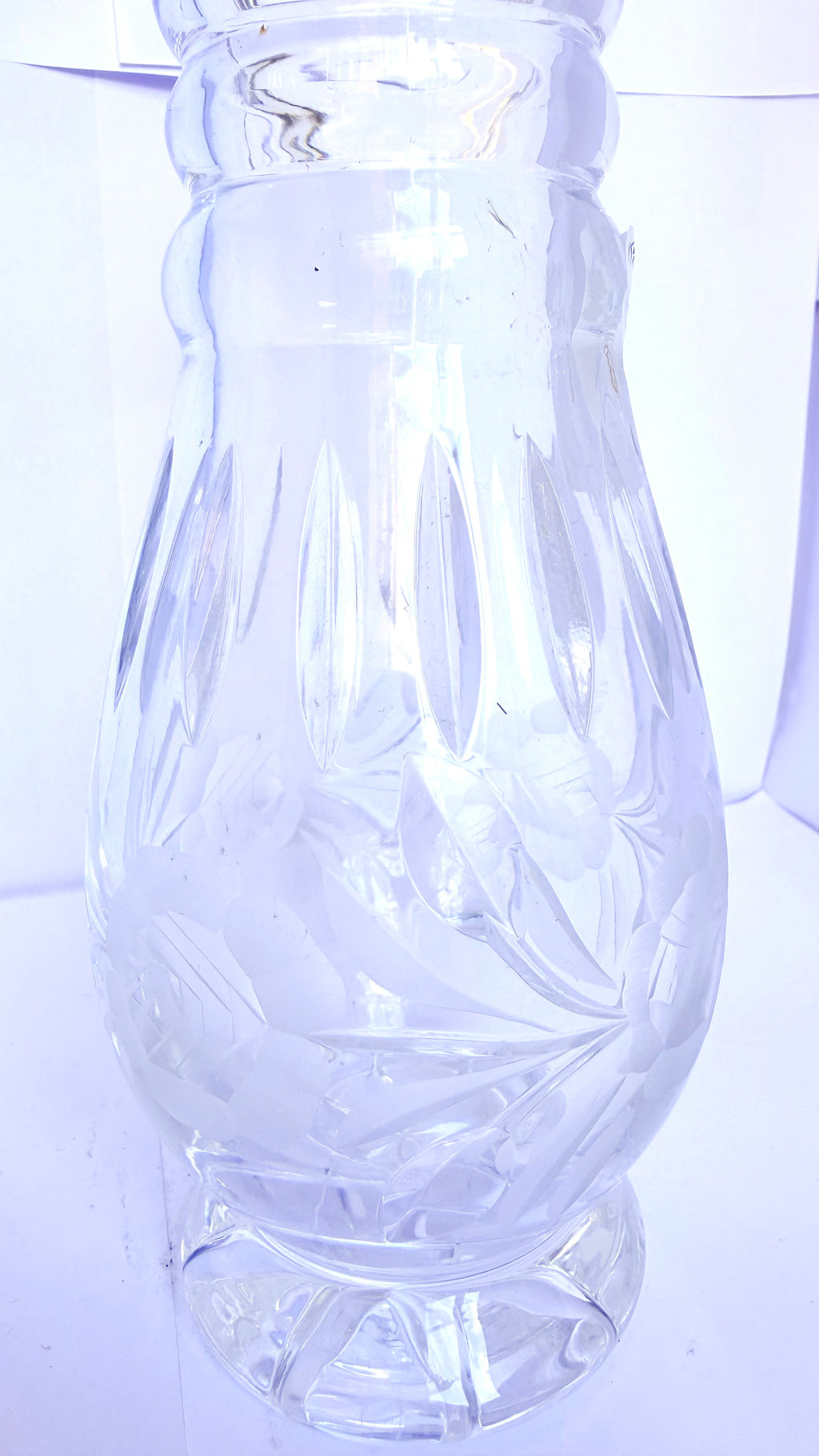 Vază din Cristal 24% PbO – Ø10 × 25,5 cm