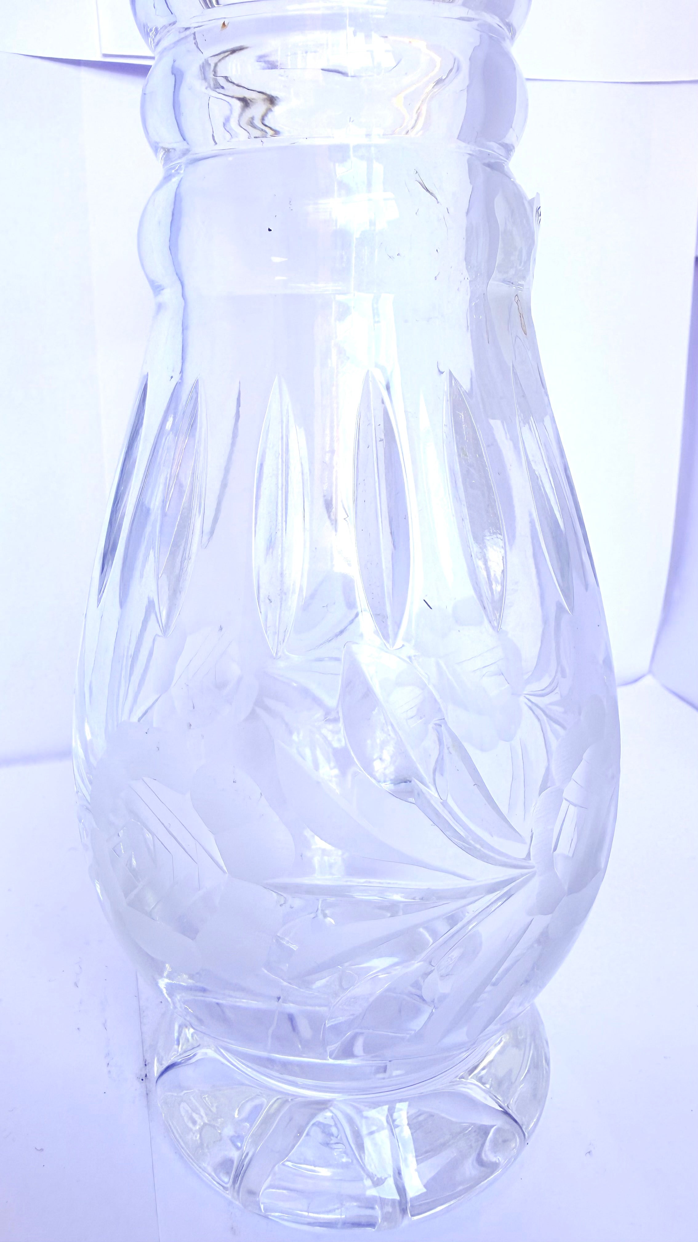 Vază din Cristal 24% PbO – Ø10 × 25,5 cm
