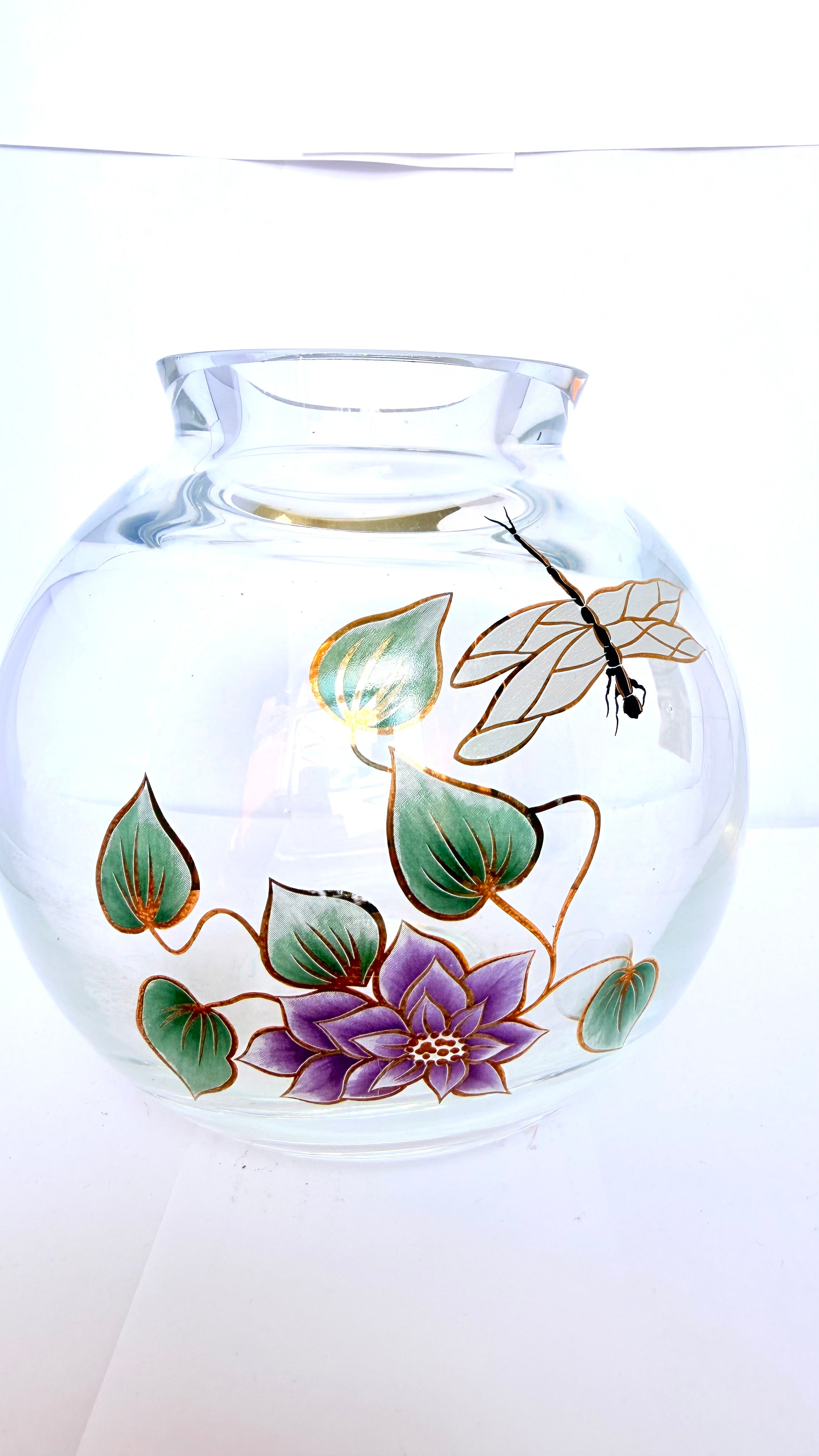 Vază din Cristal 24% PbO Transparentă – Ø16 × 16 cm