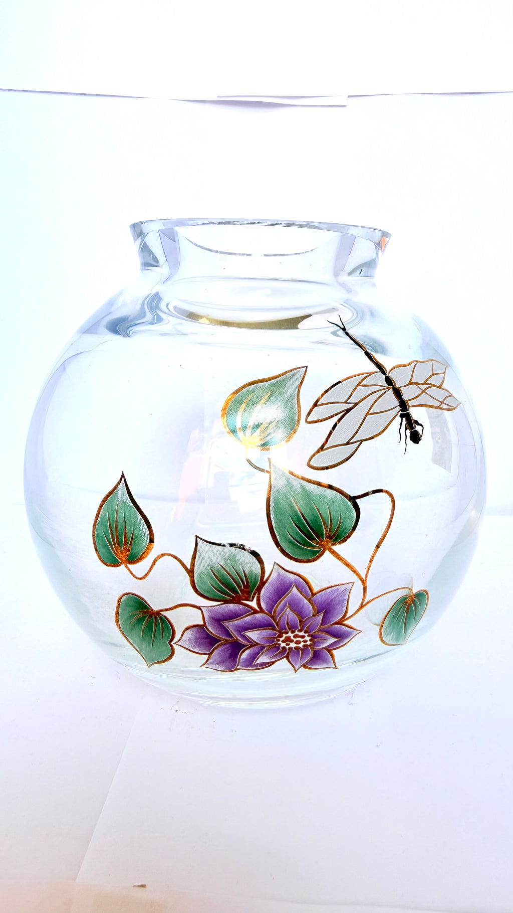 Vază din Cristal 24% PbO Transparentă – Ø16 × 16 cm