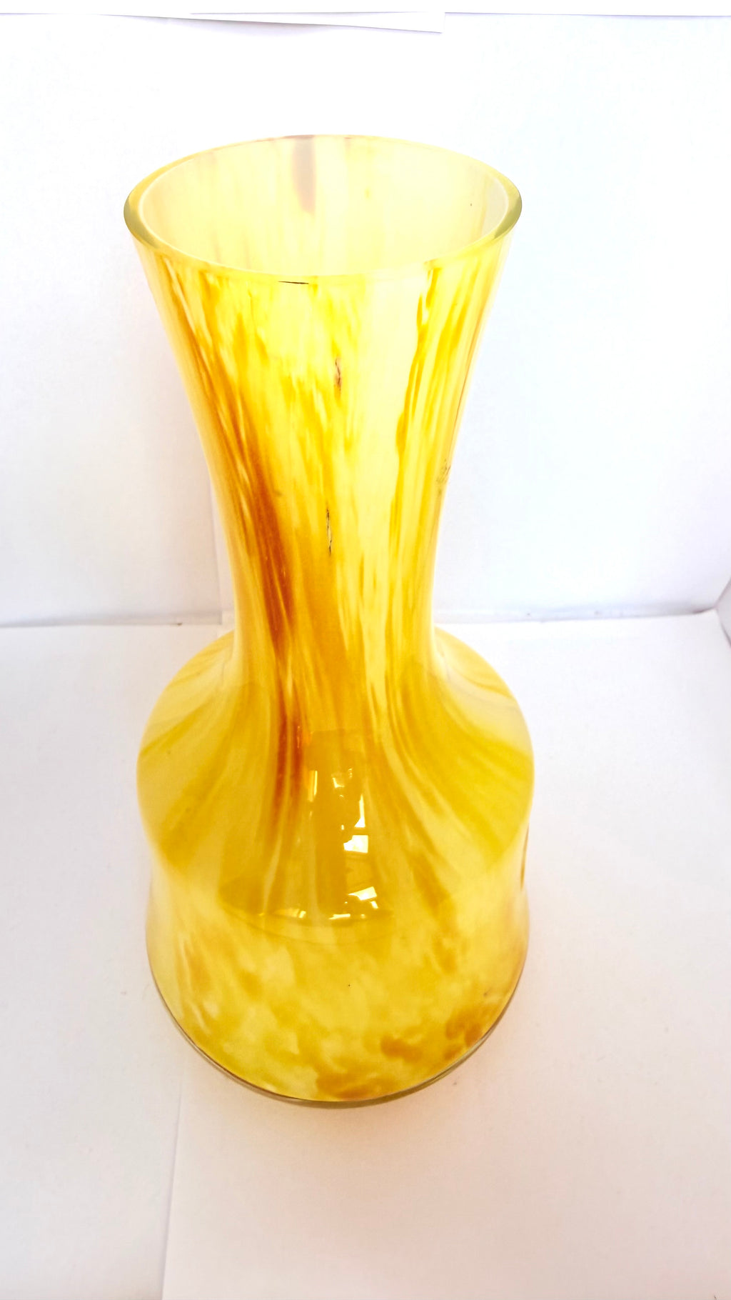 Vază din Sticlă Murano Galbenă – Ø12 × 22,5 cm
