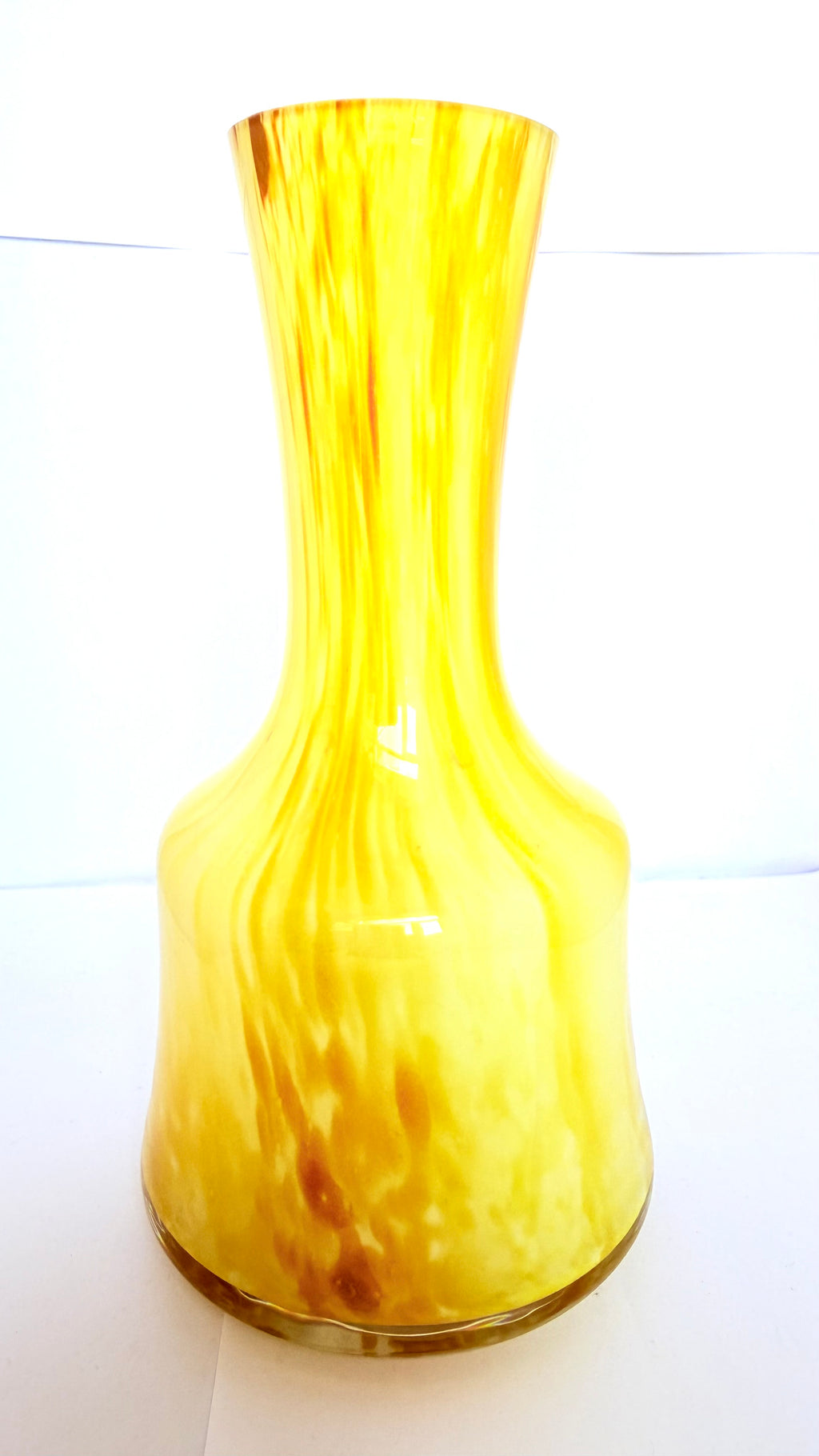 Vază din Sticlă Murano Galbenă – Ø12 × 22,5 cm