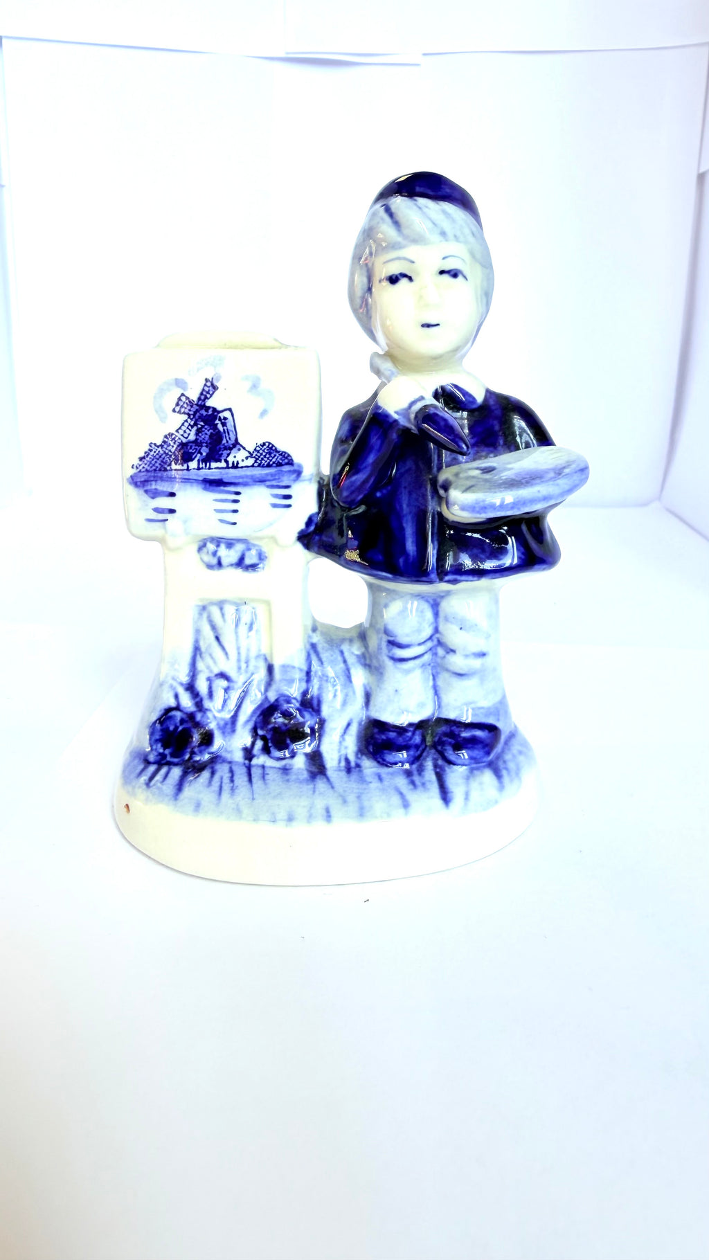 Bibelou din Ceramică Alb cu Albastru