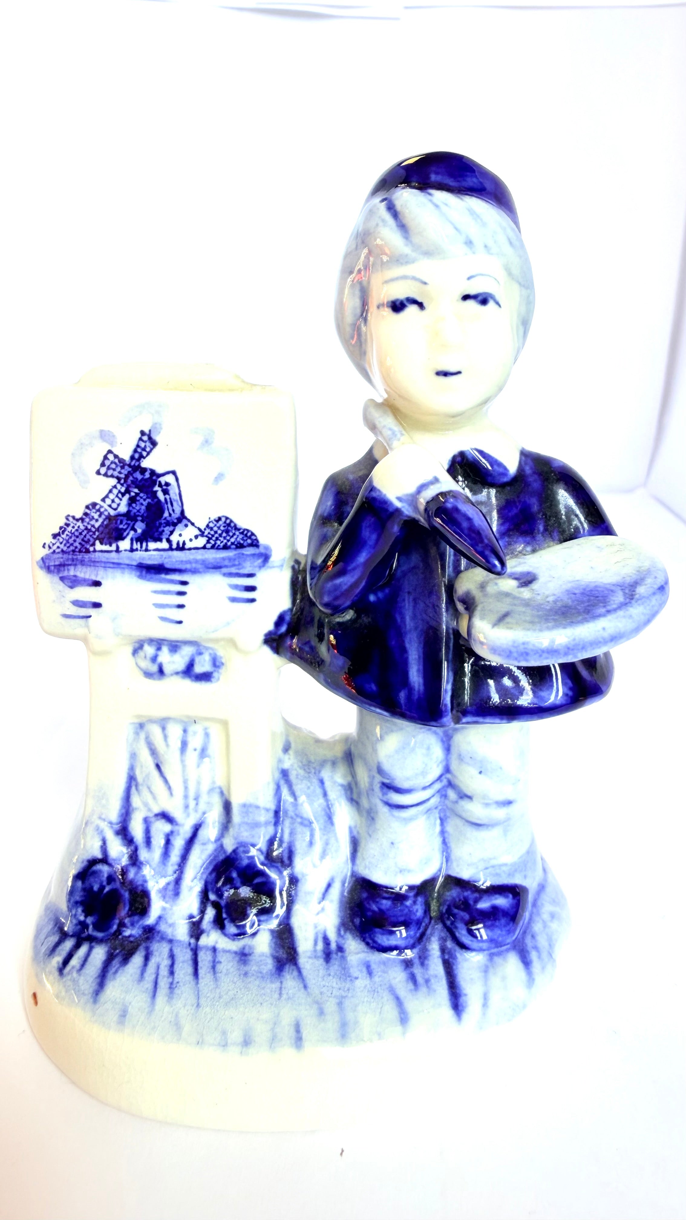 Bibelou din Ceramică Alb cu Albastru