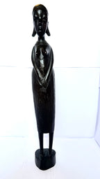 Statuetă din Lemn Lucrată Manual – 5 × 6 × 35 cm