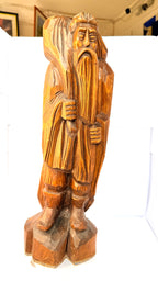 Statuetă din Lemn Lucrată Manual – 14 × 11 × 41,5 cm