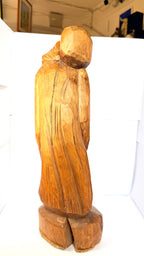 Statuetă din Lemn Lucrată Manual – 14 × 11 × 41,5 cm