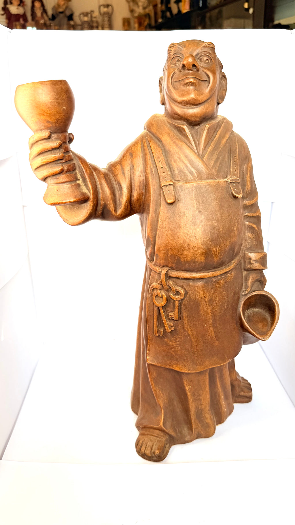 Statuetă din Lemn Lucrată Manual – 26 × 17 × 43 cm