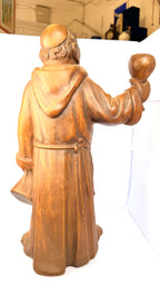 Statuetă din Lemn Lucrată Manual – 26 × 17 × 43 cm