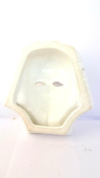 Bibelou din Porțelan – Mască Egipteană Alb și Auriu – 13 × 5,5 × 14,5 cm