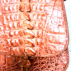 Geantă din Piele Naturală de Crocodil, Maro, Lucrată Manual – 25 × 12 × 25 cm