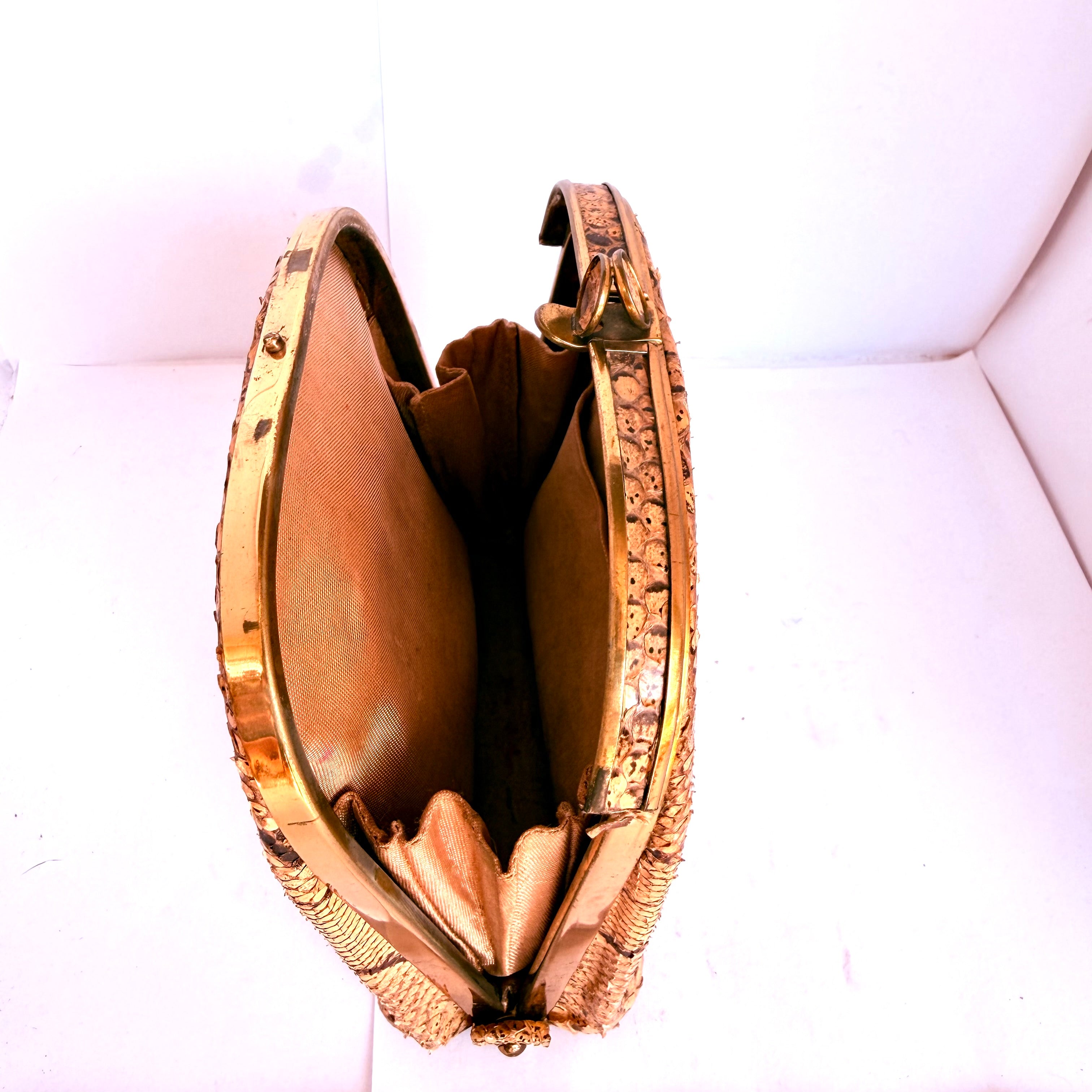 Geantă din Piele Naturală de Șarpe – 15 × 5,5 × 14 cm