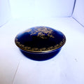 Bombonieră cu Capac din Cobalt Albastru Închis – Paris – Ø12 × 6 cm