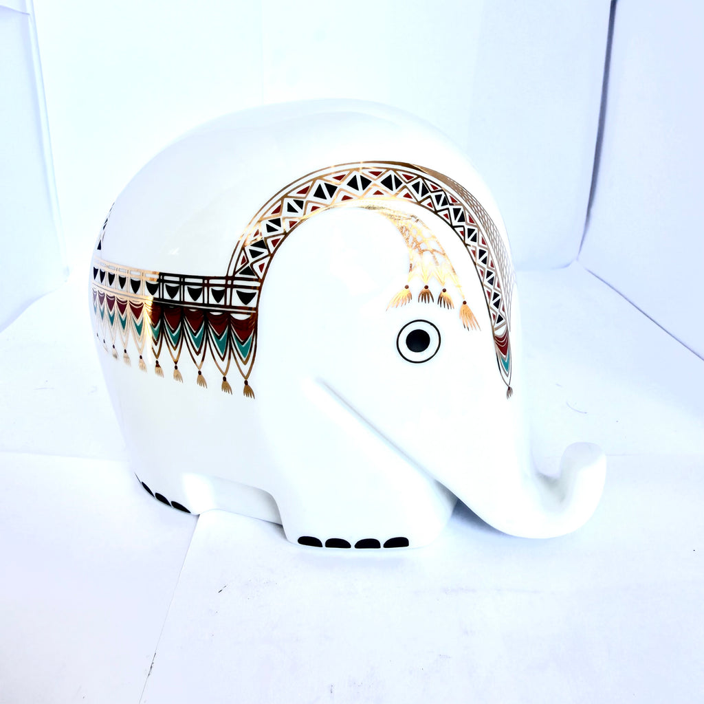 Pușculiță din Porțelan în Formă de Elefant Hochst – 17 × 9 × 12 cm