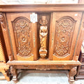 Comodă din Lemn Sculptată Manual – 138 × 50 × 149 cm