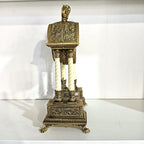 Ceas Vechi de Masă din Bronz cu Pendulă – 18 × 12 × 32 cm