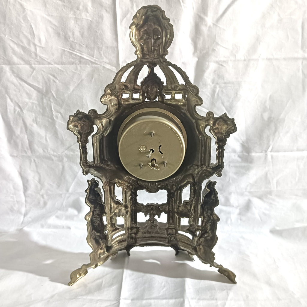 Ceas Mecanic de Masă din Bronz – 26 × 9 × 38 cm