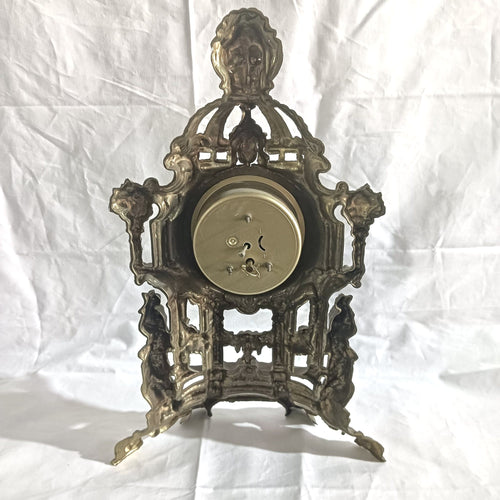 Ceas Mecanic de Masă din Bronz – 26 × 9 × 38 cm